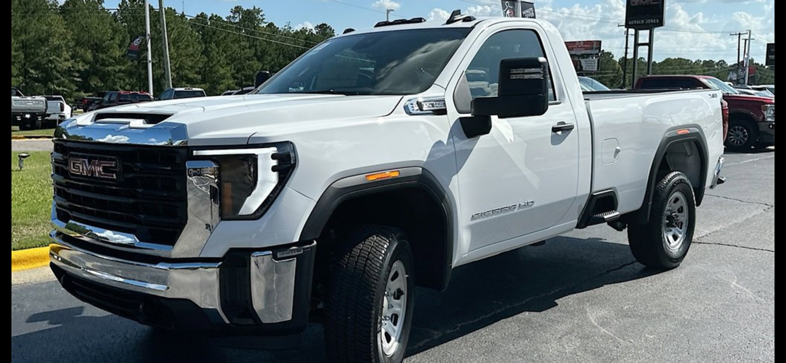 White service truck staged for portable restroom delivery